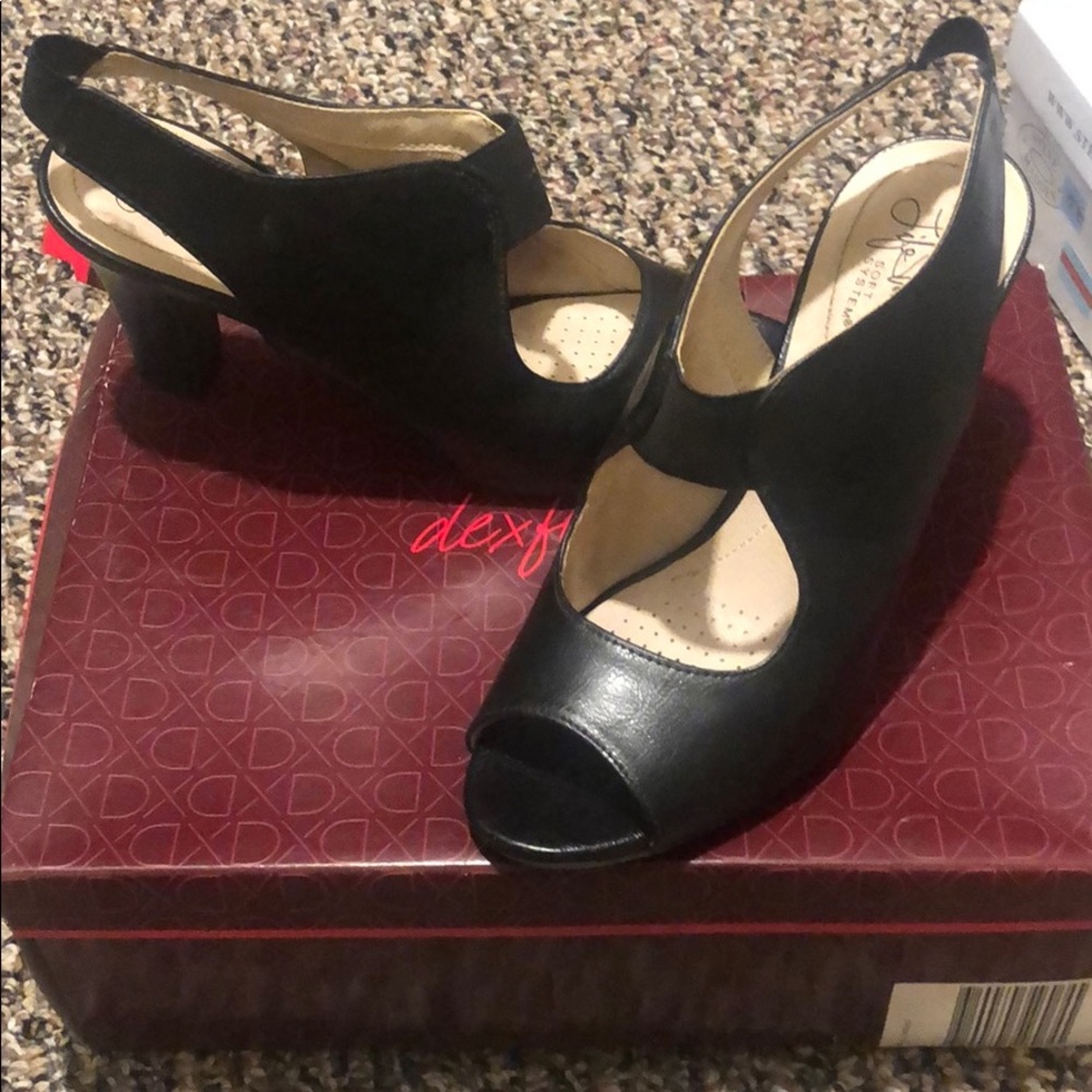 Black short heels